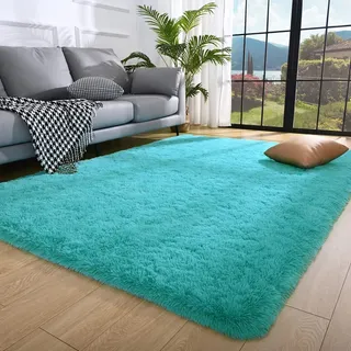 Tapete Sala Veludo Luxuoso Aveludado 150x200 50% Off. Cor Azul Tiffany Tapete Sala Veludo Luxuoso Aveludado 150x200 50% Off. Cor Azul Tiffany