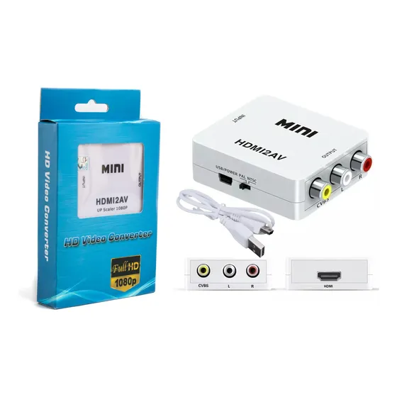Convertidor Adaptador De Hdmi A Rca 1080p Hd Tv Roku Fire