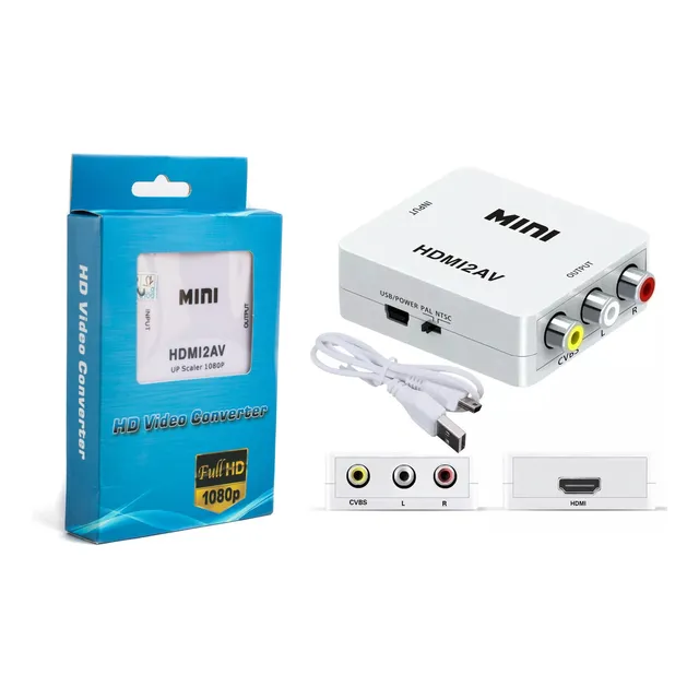 Convertidor Adaptador De Hdmi A Rca 1080p Hd Tv Roku Fire