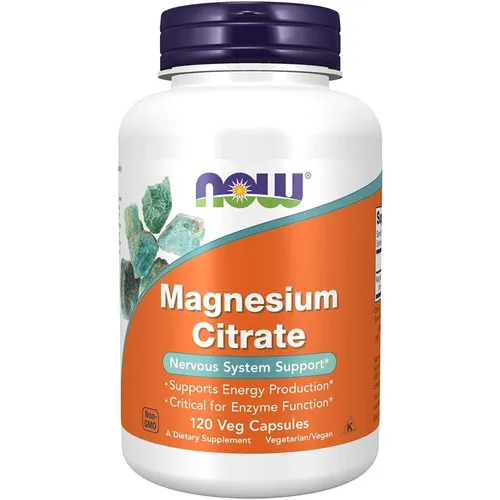 Now Foods Citrato de Magnesio 400mg Biodisponibilidad Superior Altamente Absorbible 120 Caps Veganas
