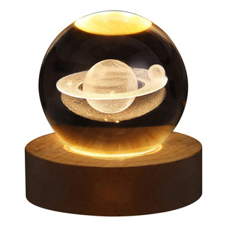 Asx Lâmpada Saturno 3d Luz Noturna Cristal Luz Planeta Asx Lâmpada Saturno 3d Luz Noturna Cristal Luz Planeta
