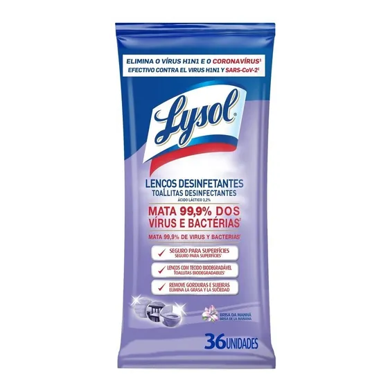 Lysol Toallitas Desinfectantes Brisa De La Mañana X 36 Un