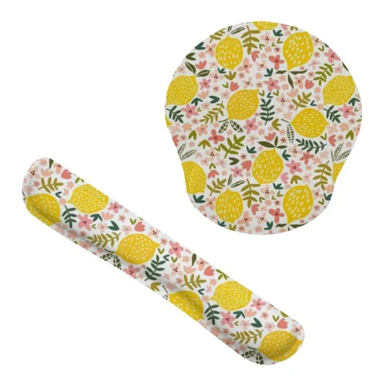 Limon Hoja Para Teclado Reposamuñeca Alfombrilla Ergonomica