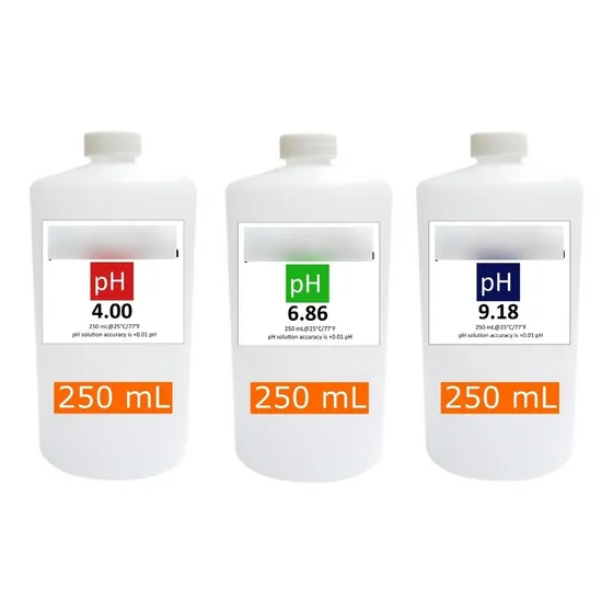 3 Pzas Solucion Buffer Para Calibrar Ph 4.01 6.86 9.18 250ml