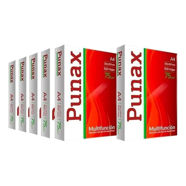 Resma A4 75grs Punax X500hjs Caja X10 Unidades Envio Gratis
