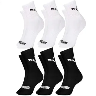 6 Pares Meias Puma Cano Médio Alto Academia Algodão Original 6 Pares Meias Puma Cano Médio Alto Academia Algodão Original
