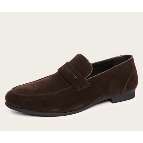 Mocasines Casual Moderno Vestir Hombre Gamuza Elegante
