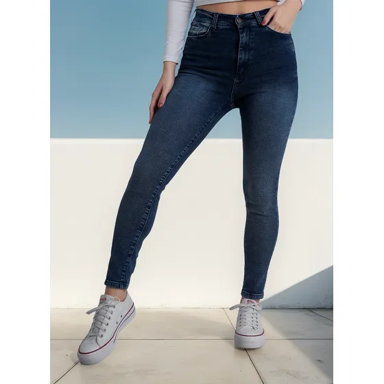 Pantalon Onyx Jean Chupin Tiro Alto Barbie Elastizado Acid