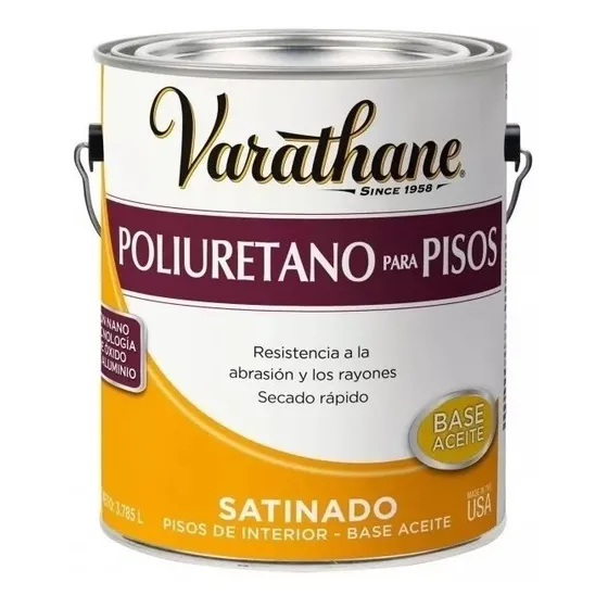 Poliuretano Para Pisos Base Acetica Varathane 3.785 Ml K37