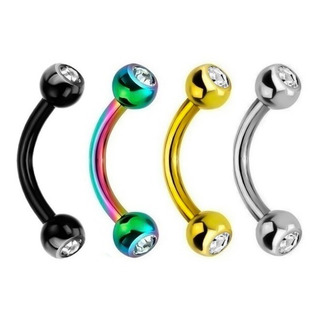 Piercing Ceja Unicristal Labio Antihelix 16mm X 3mm 4 Pz 16g Piercing Ceja Unicristal Labio Antihelix 16mm X 3mm 4 Pz 16g
