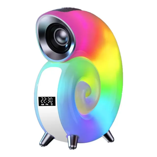 Parlante Portátil Bt Caracol Despertador Rgb Multicolor P556
