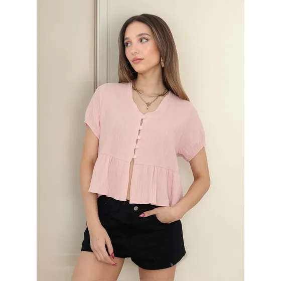 Blusa Manga Corta Alpaca