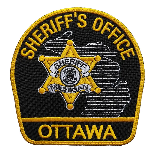 Parche Bordad Ottawa Sheriffs Oficial Placa Policia Michigan