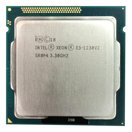 Processador Intel Xeon E3-1230 V2 CM8063701098101 de 4 núcleos e  3.7GHz de frequência