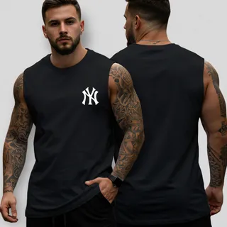 Camiseta Regata Oversized Ny Masculina AlgodĂŁo Streetwear Camiseta Regata Oversized Ny Masculina AlgodĂŁo Streetwear