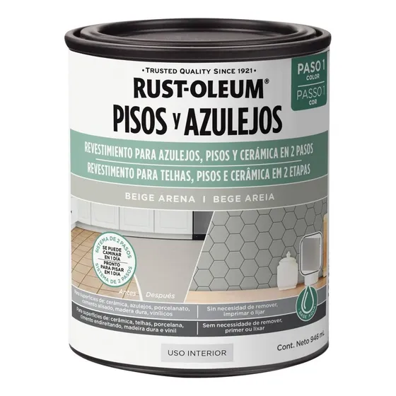 Revestimiento Para Pisos Paso 1 946ml Beige Arena Rust Oleum