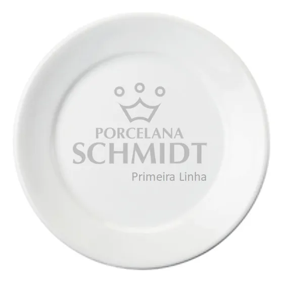 Jogo 6 Pratos Rasos Convencional Porcelana Schmidt