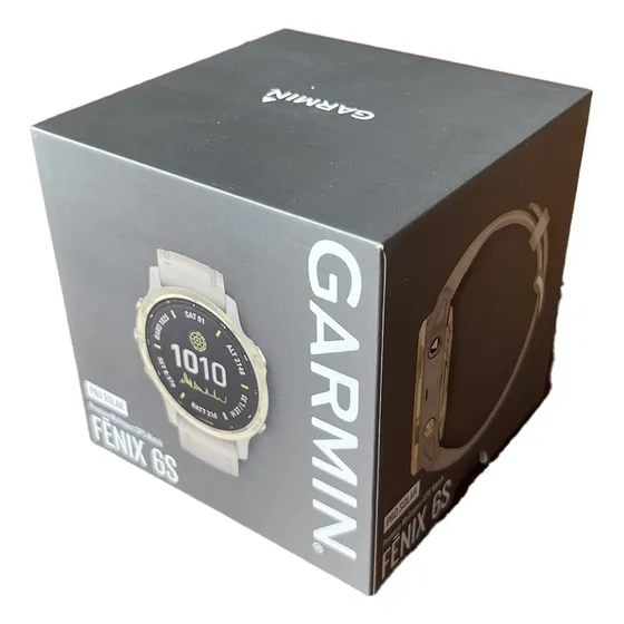 Garmin Fenix 6s Pro Solar 42mm Light Gold Light Sand Band Light Sand Dourado Preto