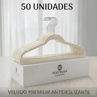 Cabide De Veludo Ultra Fino Adulto Cor Bege Antideslizante