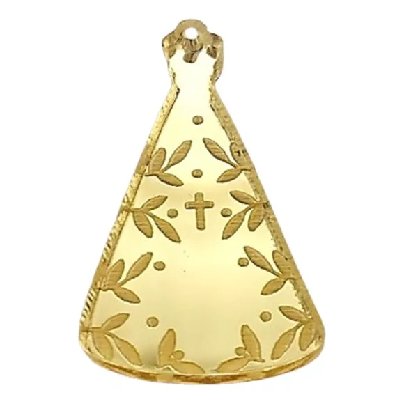 Dijes Acrílico Virgen Del Valle 30x18mm 12pzas 