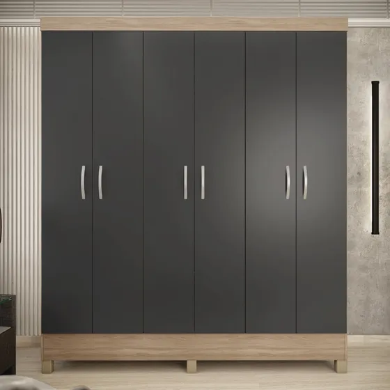 Guarda Roupa Casal 6 Portas Falco Yescasa Df