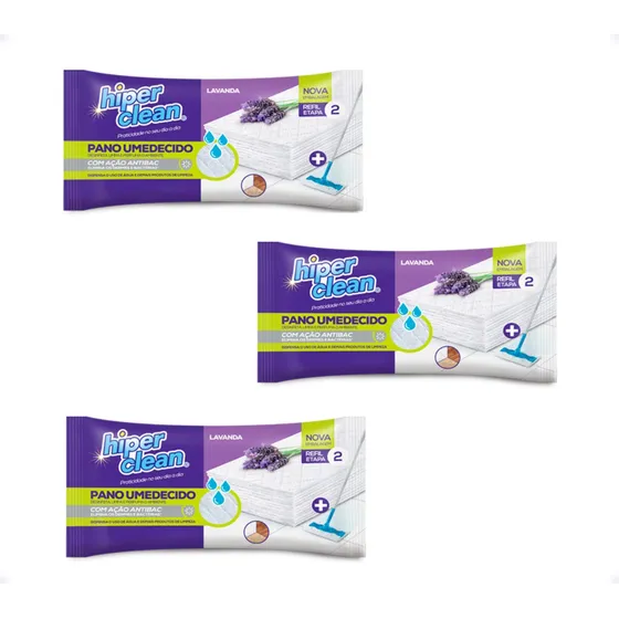 Pano Umedecido Lavanda Alta Performance Hiperclean Mop Kit 3