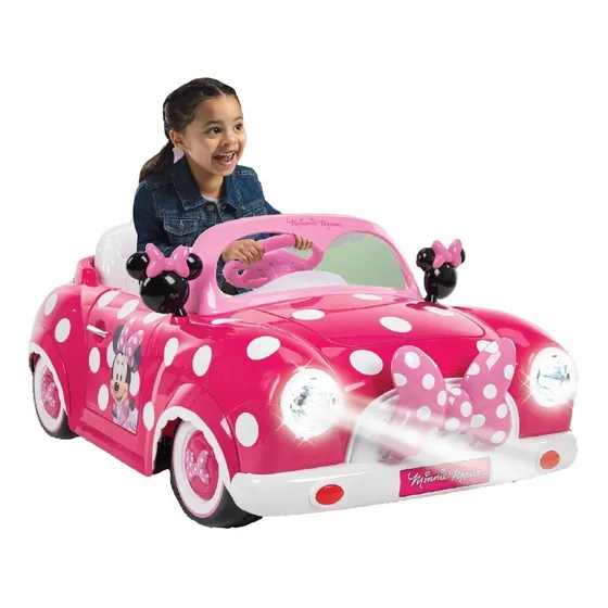 Carrito Montable Eléctrico Minnie Mouse Disney Color Fucsia