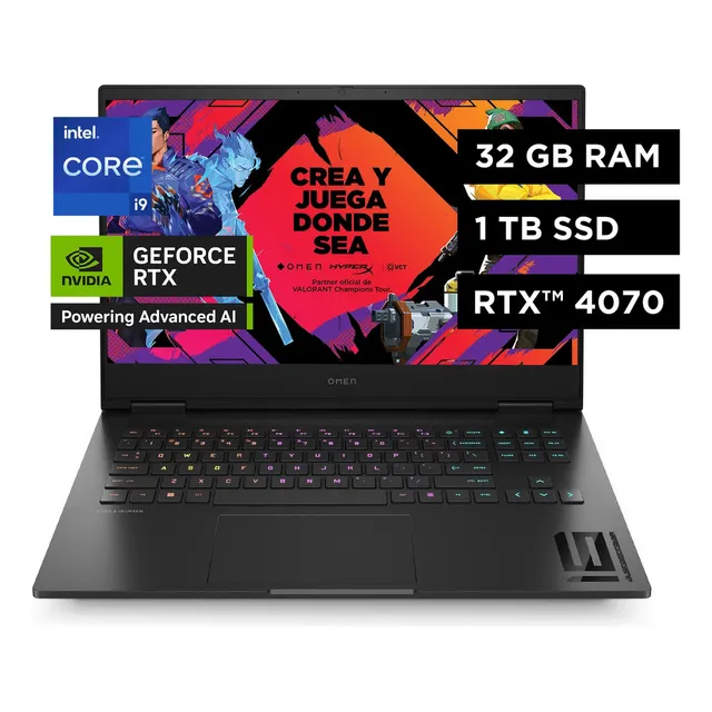 Notebook Hp Gamer Omen 16-wf0008la Intel Core i9 32gb Ram 1tb Ssd Rtx4070 8gb Windows 11 Home