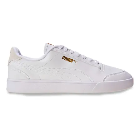 Tênis Casual Masculino E Feminino Shuffle Puma Puma White-puma White-puma Team Gold Geométrico 44 Br