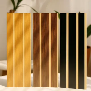 30 Placas Adesivas Painel Madeira Mdf Ripada Montável 45x11