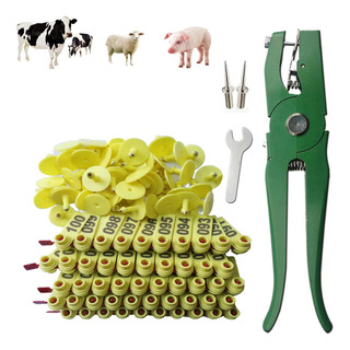 100 Aretes Para Borrego Ganado Laser + Pinza Aretar 100 Aretes Para Borrego Ganado Laser + Pinza Aretar