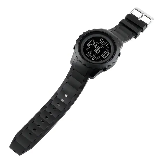 Reloj Hombre Skmei 1624 Digital Crono Alarma Timer Luz Negro
