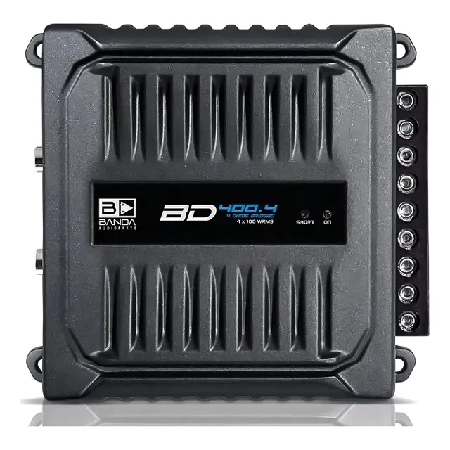 Modulo Amplificador Banda Bd 400.4 400x4 Mono Estéreo Bd400 Cor Preto