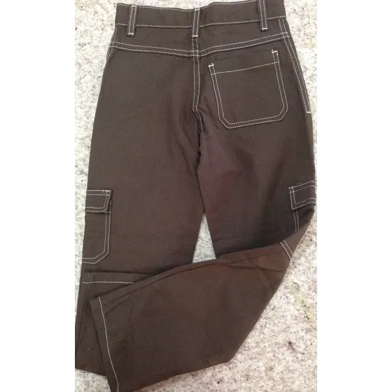 Pantalon Para Niños Talla 8, Color Marrón, Nuevo 100% Algodo