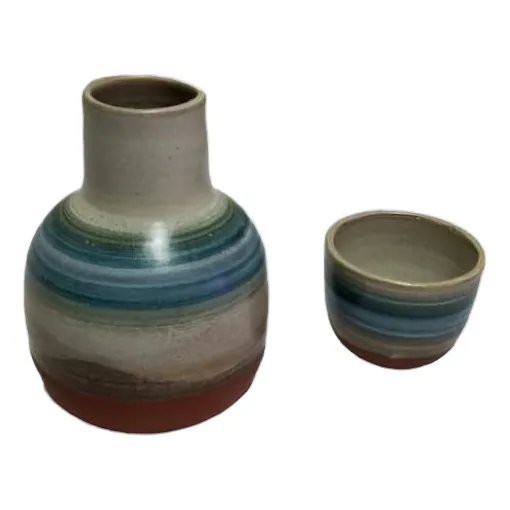 Juego De Jarra Y Taza - Ceramica - Gres- Coleccion