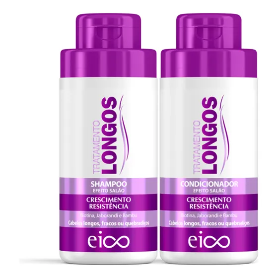 Eico Tratamento Cabelos Longos Shampoo 450ml + Condicionador 400ml Auxilia Crescimento Capilar