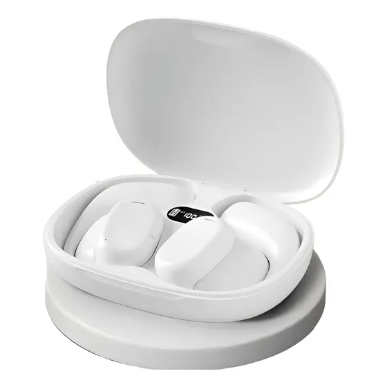 Fones De Ouvido Bluetooth De Condução Óssea À Prova D'água Cor Branco