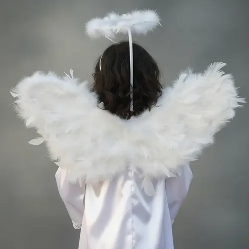 Angel Wings Angel Costume Fancy Dress 45cmx45cm White | MercadoLivre