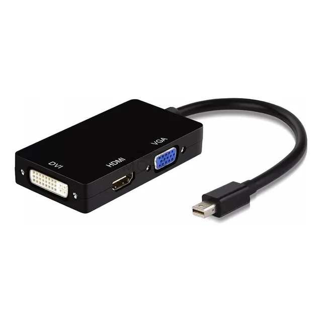 Adaptador Convertidor Mini Displayport A Hdmi Vga Dvi 3 En 1