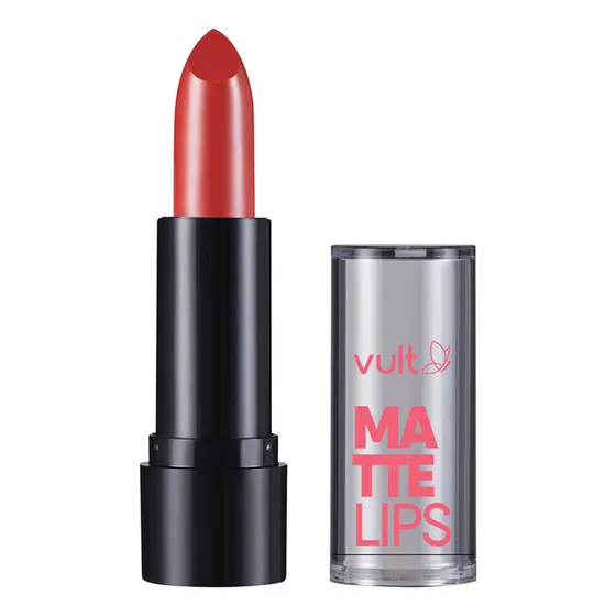 Batom Vult Matte Lips Vermelho Carmin 3,8g