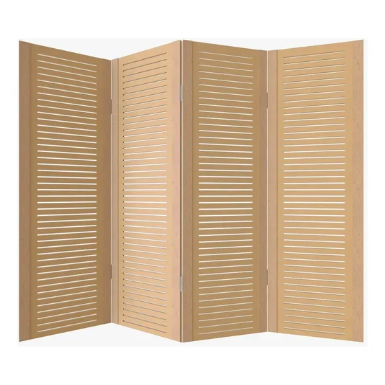 Biombo Divisor De Ambiente 4 Folhas Em Mdf Bipartido Jrp Mdf