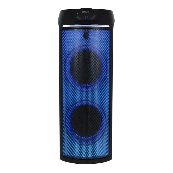Parlante Aiwa Torre De Sonido AWPOK9D portátil con bluetooth negro 220V