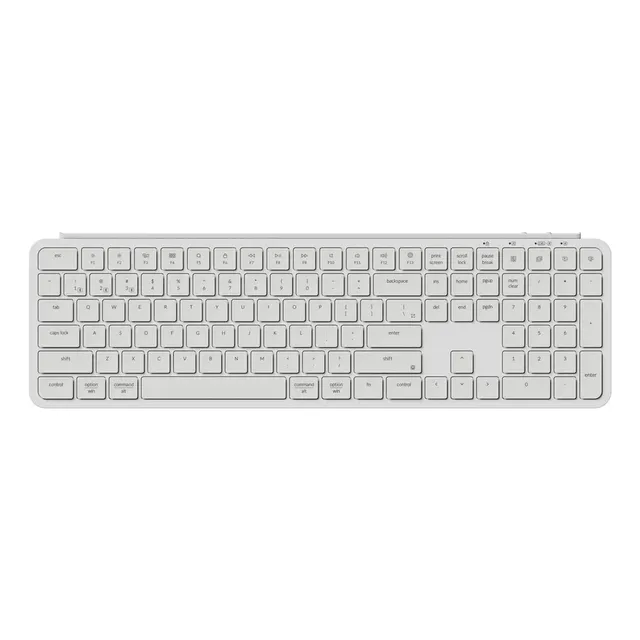 Teclado Inalambrico Keychron B6 Pro Ultrafino Blanco Ingles Idioma Inglés Internacional