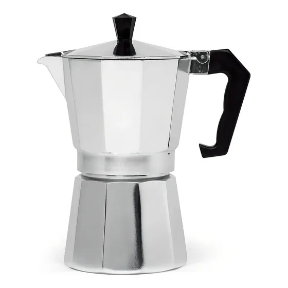 Cafetera Italiana Clásica 9 Pocillos Manual Aluminio 540ml Color Plateado | Cuotas sin interés