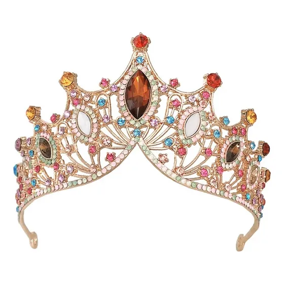 Corona Diadema Multicolor Quinceañera Bodas