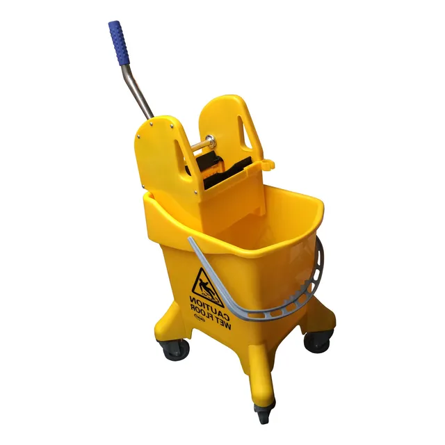 Cubeta De 32 Litros Con Exprimidor Amarilla Color Amarillo