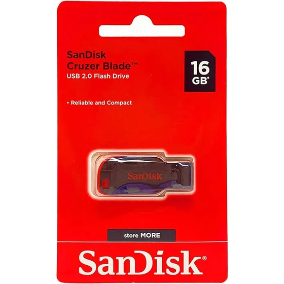 Pendrive 16gb Sandisk Usb Flash Drive Cz50 2.0 Cruzer Blade