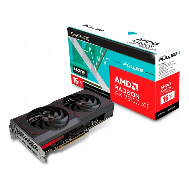 Placa De Video Sapphire Radeon Rx 7600 Xt Pulse Gaming 16gb
