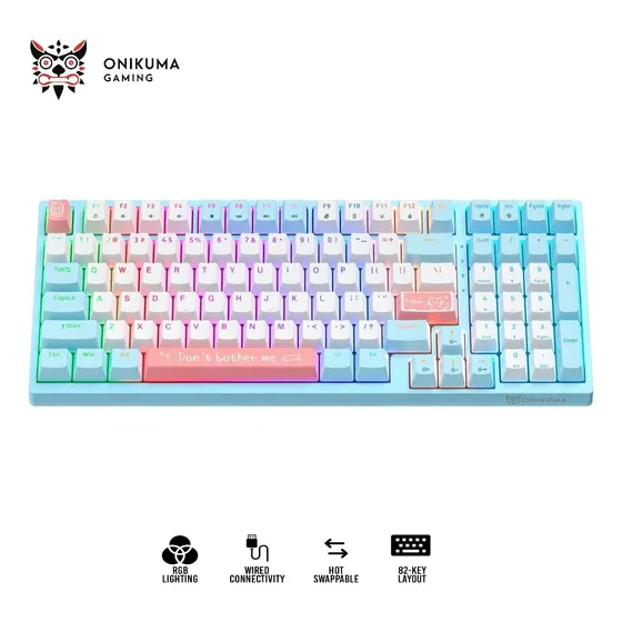 Teclado Mecánico Onikuma G38 Rgb Switch Rosado Usb A Tipo C