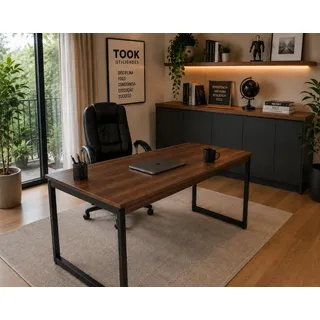 Took Utilidades Mesa Escritório Corporativa 150cm Design Industrial Nogal
